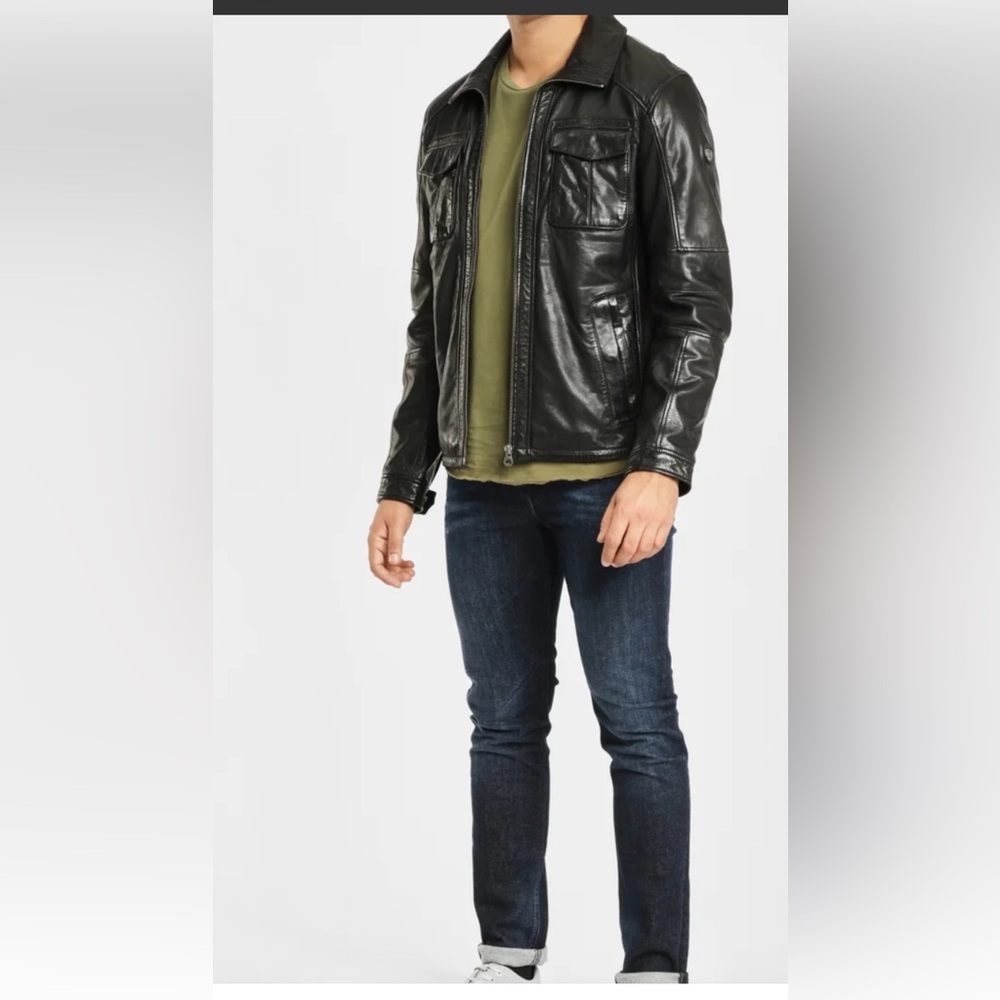 True Religion Black Leather Jacket